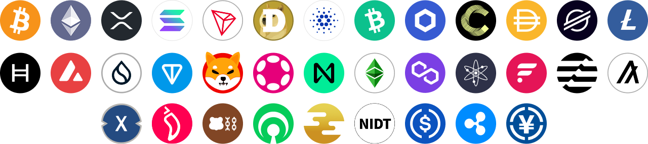 豊富な暗号資産（仮想通貨）のラインナップ